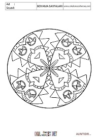 Mandala boyama sayfaları